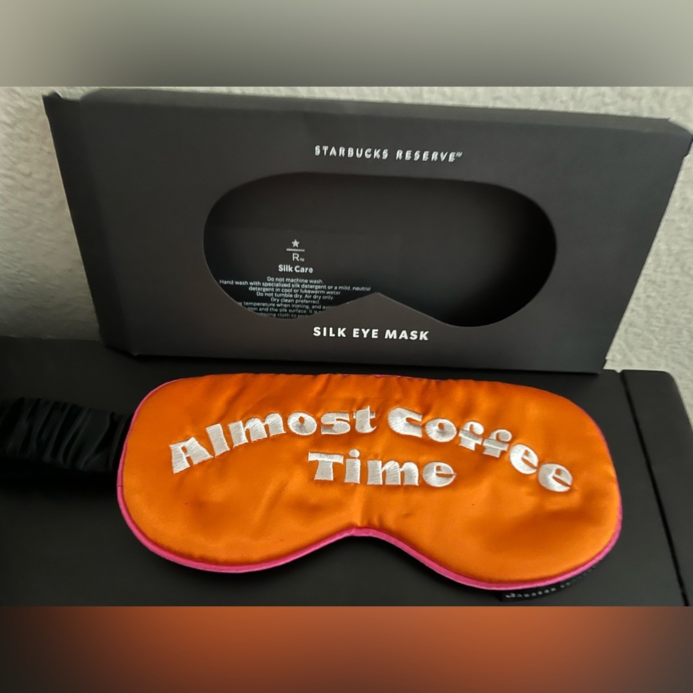 Starbucks Orange Silk Eye Mask - Picture 3 of 4